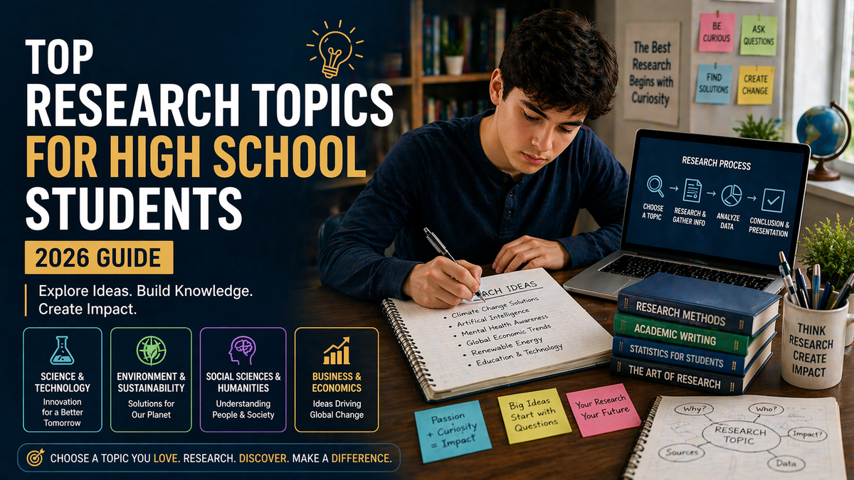 Top Research Topics for High School Students (2026 Guide)